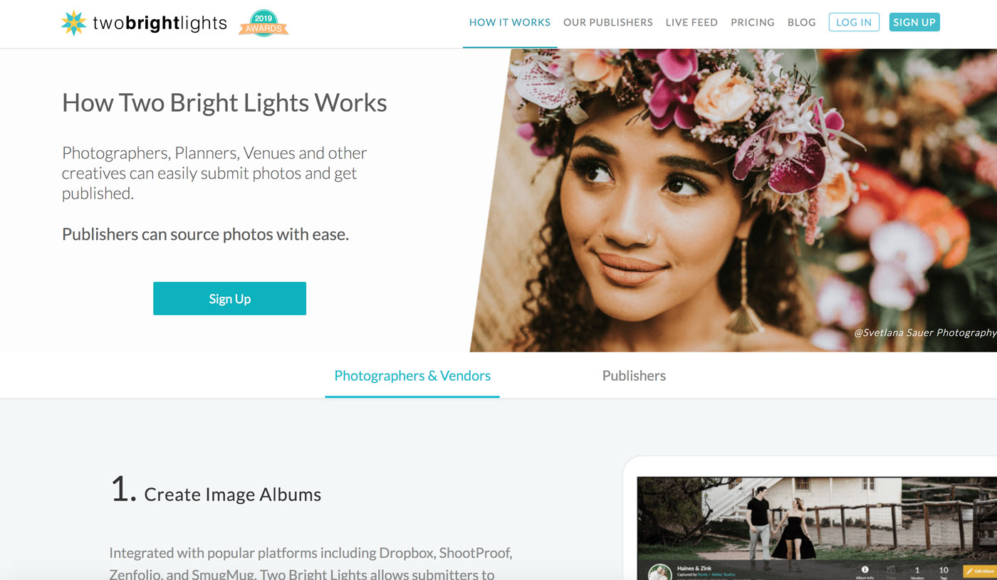 Use Two Bright Lights to get your wedding published